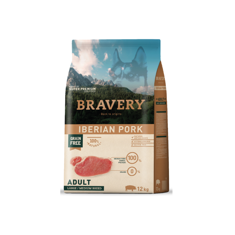 Bravery Cerdo Ibérico Adulto – 12Kg