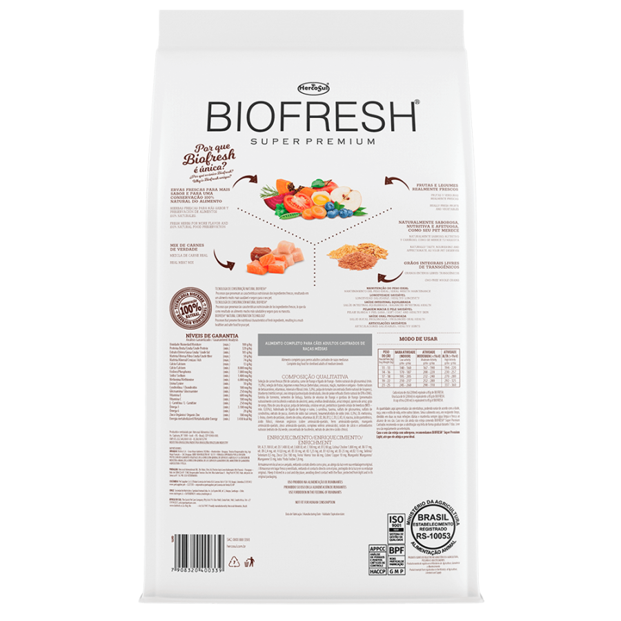 Biofresh Perro Castrado Mediano 10.1 kg