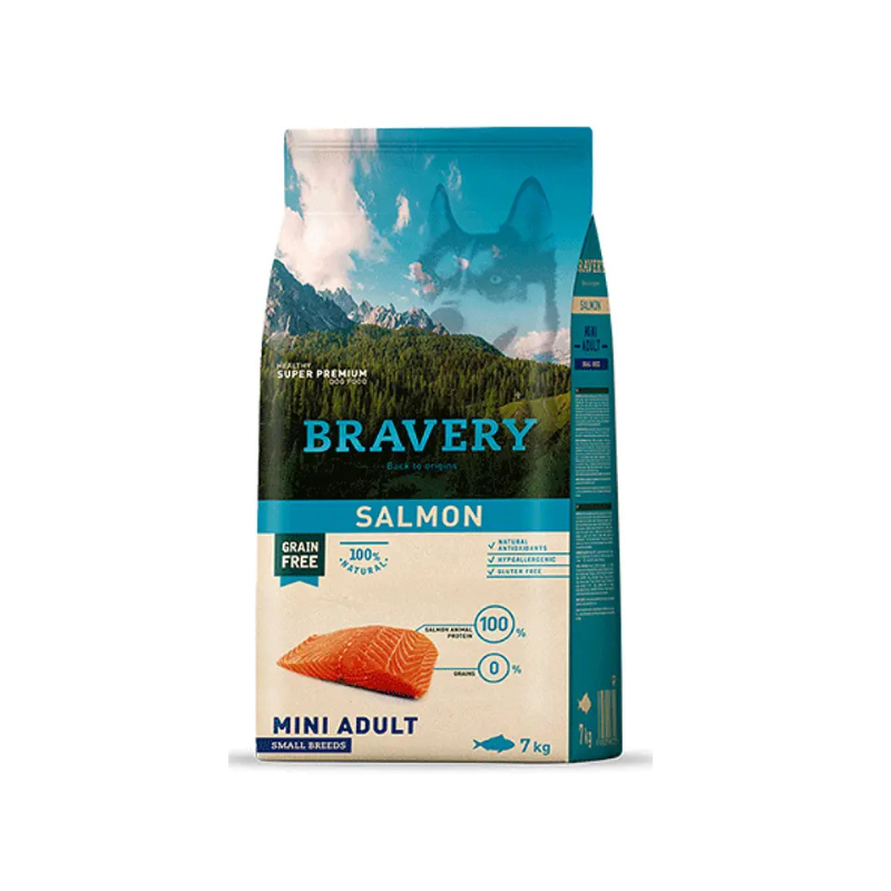 Bravery salmon mini puppy 7 kg