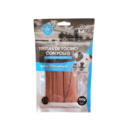 Tiritas de Tocino con Pollo Happypets – 100g