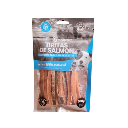 Snack de Salmón con piel de abadejo 100g